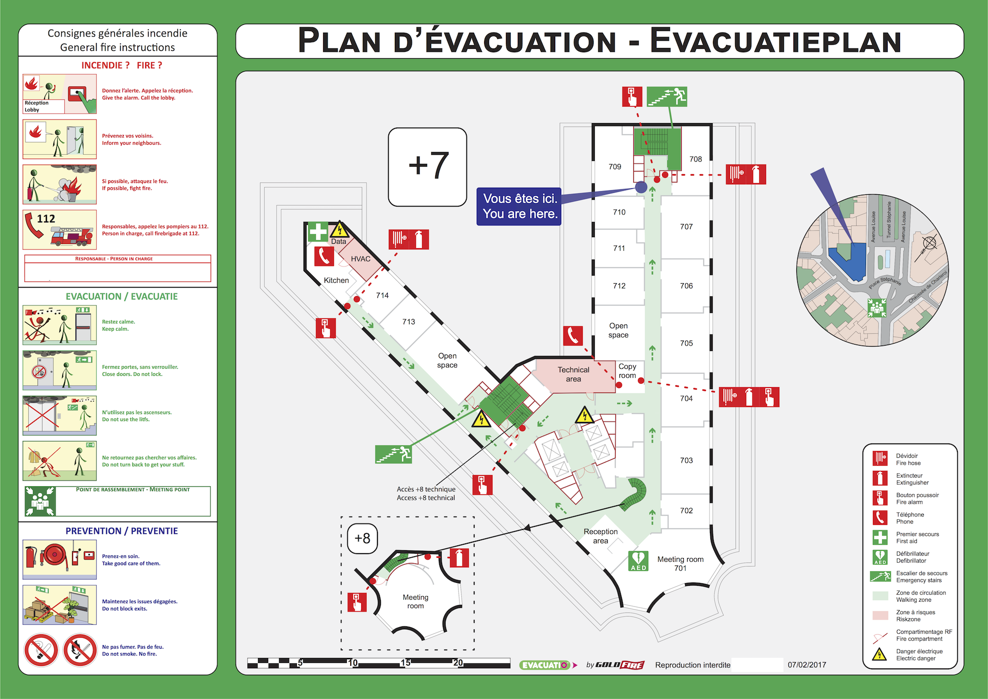 kantoor evacuatieplan