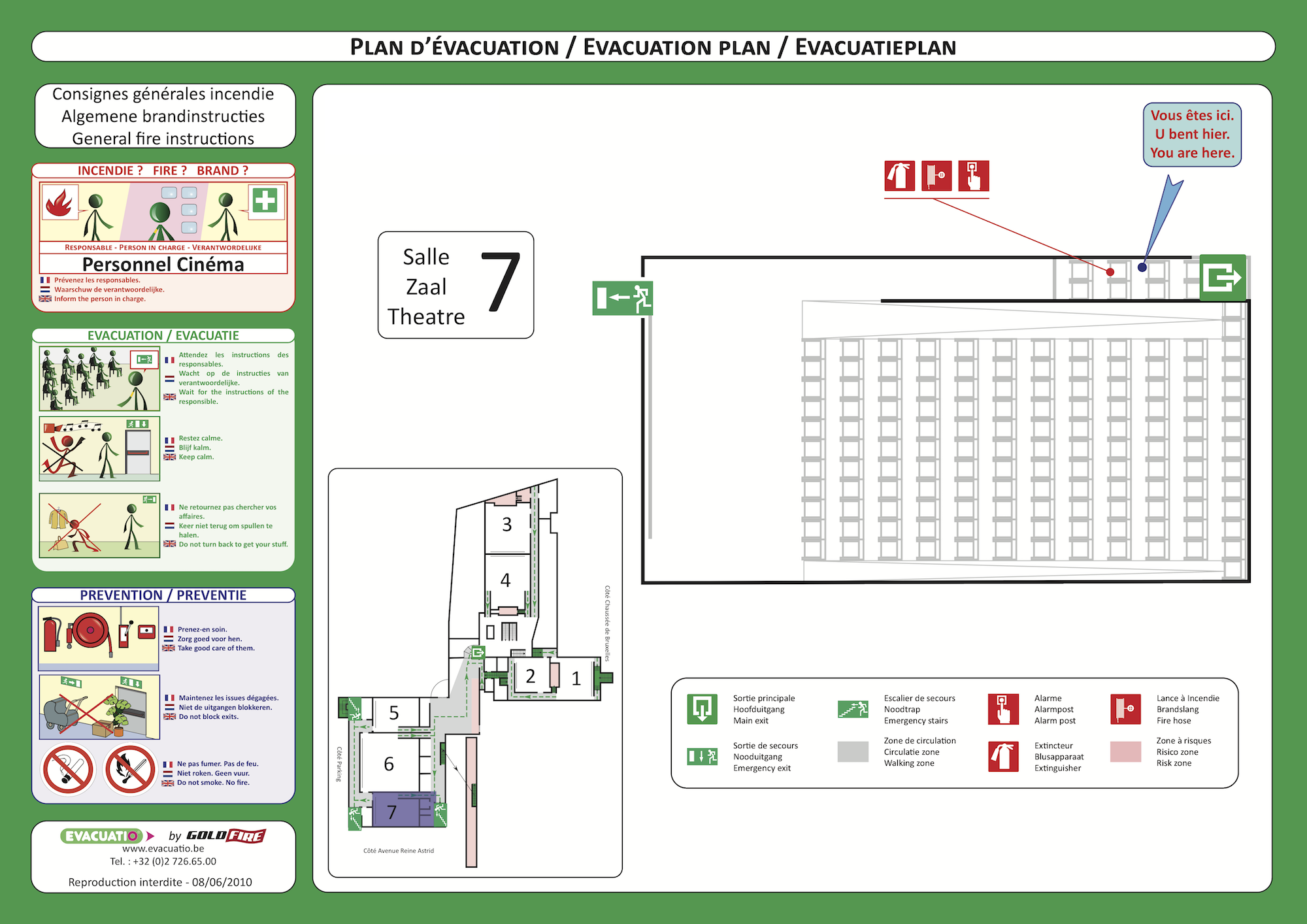 plan evacuation cinéma