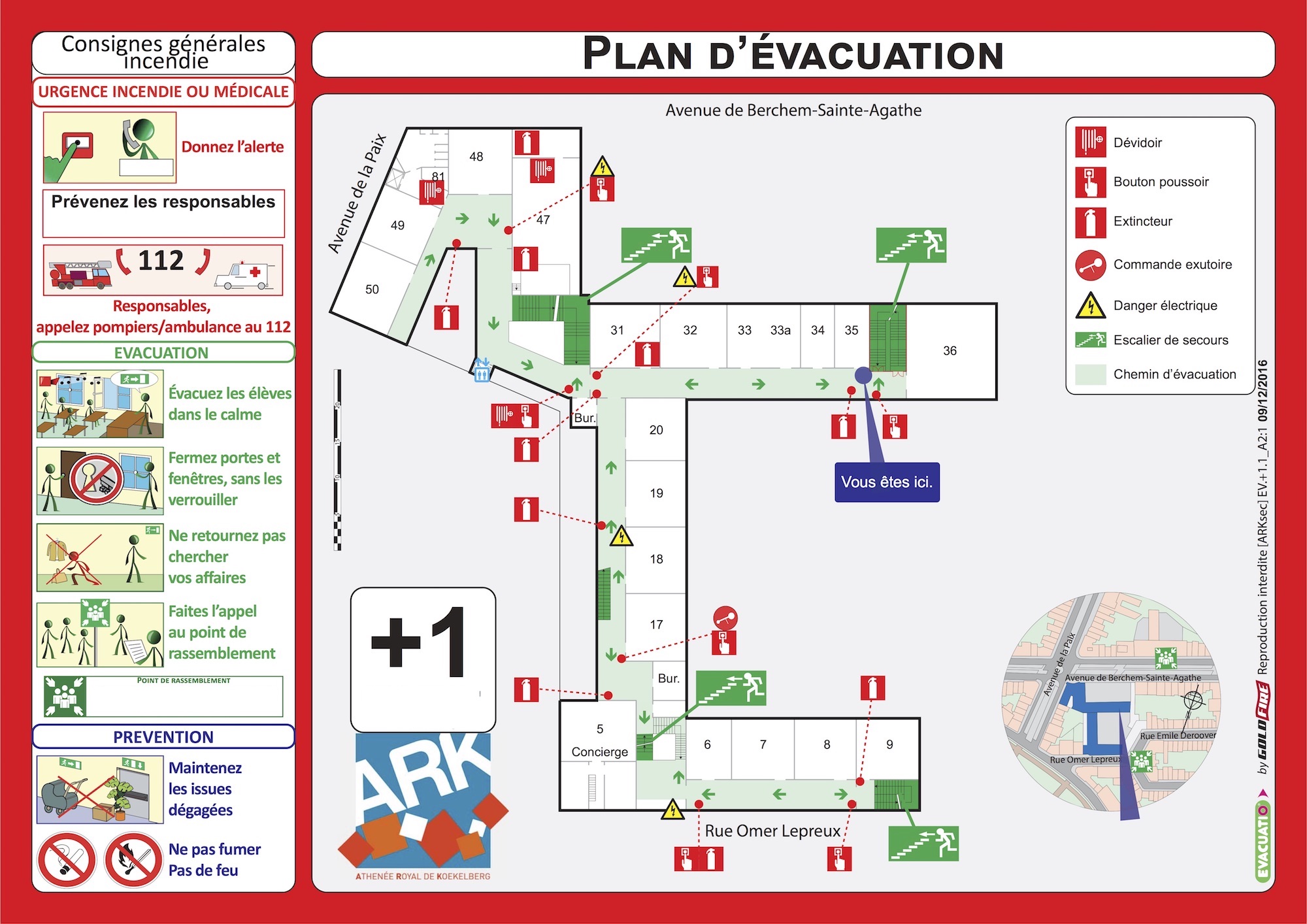 Evacuatieplan School